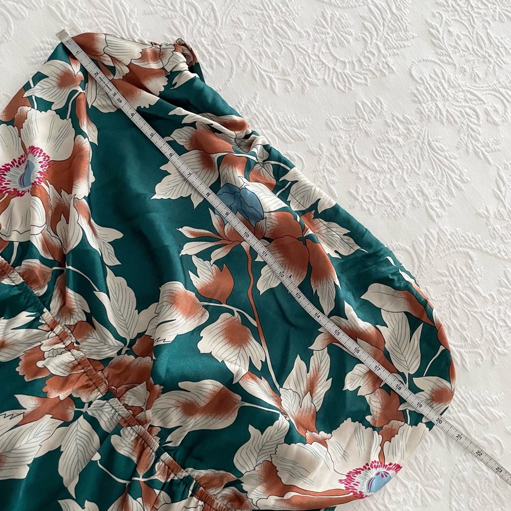 Lulu's Floral Maxi Dress - Green and Orange - Picture 10 of 12